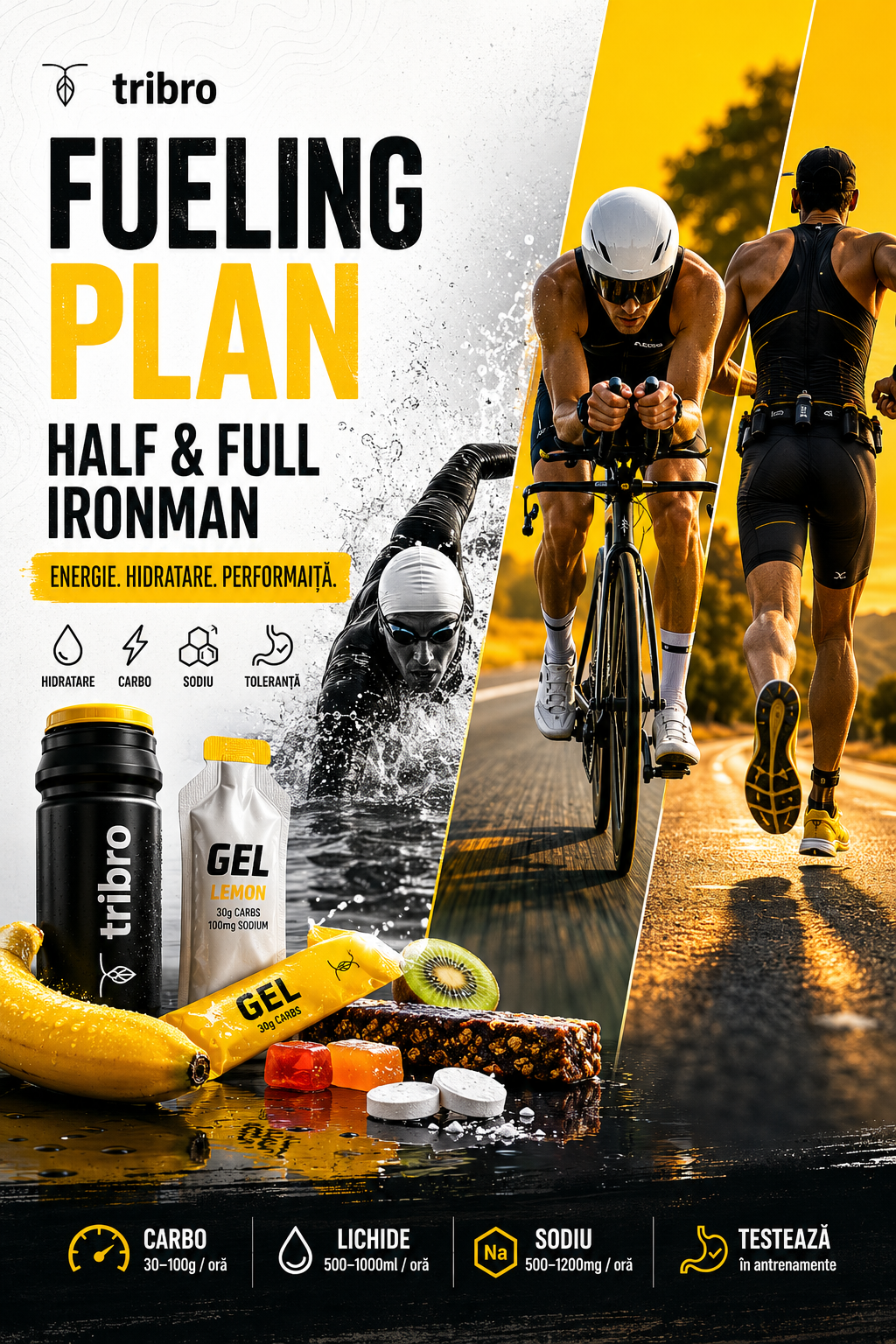 Fueling plan pentru Half Ironman și Full Ironman